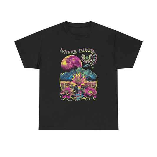 Where imagination Blossoms Graphic T Shirt NEW Vintage Unisex Heavy Cotton Tee