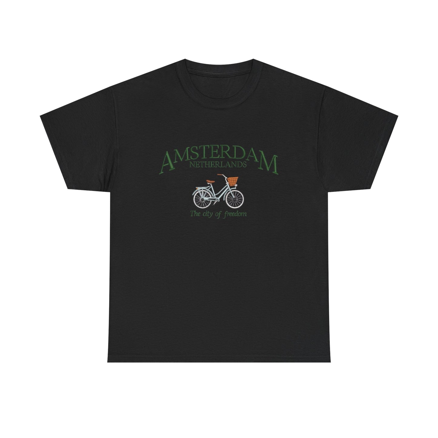 Amsterdam The City Of Freedom Graphic T Shirt NEW Unisex Heavy Cotton Tee