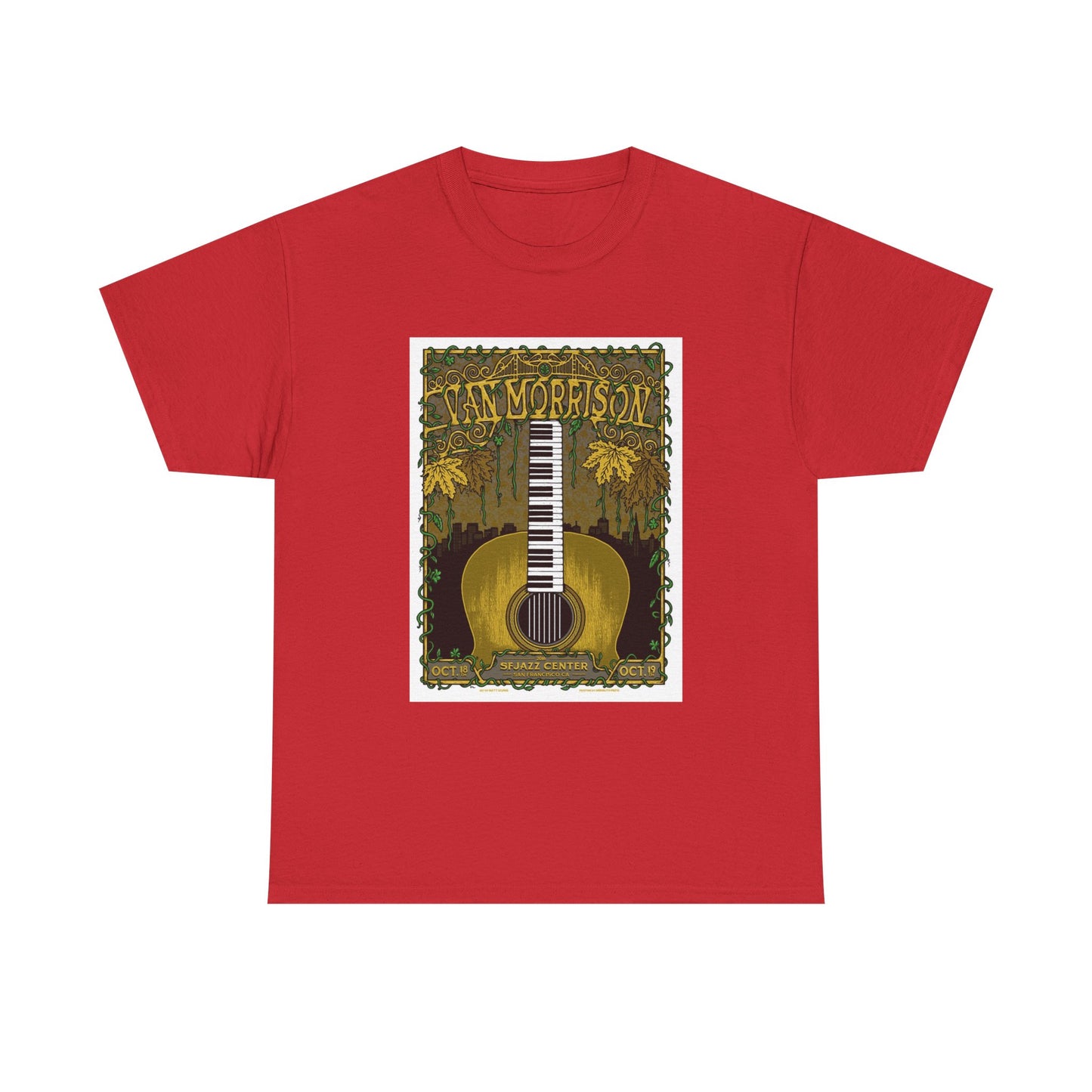 Van Morrison Tshirt Classic Rock Merch Graphic Retro Unisex Heavy Cotton Tee