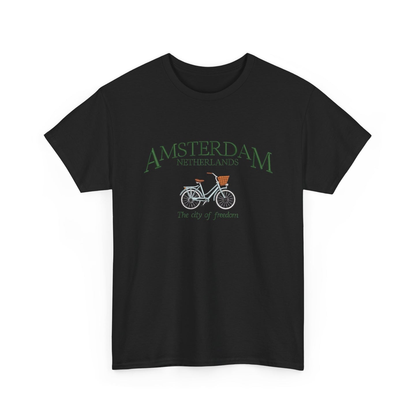 Amsterdam The City Of Freedom Graphic T Shirt NEW Unisex Heavy Cotton Tee
