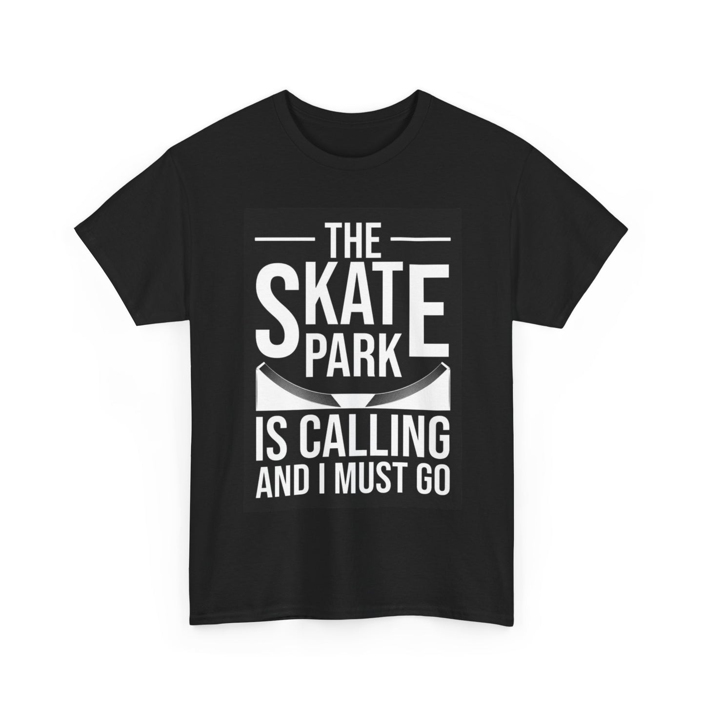 The Skate Park Is Calling T shirt Skateboarding Graphic Unisex Heavy Cotton Tee