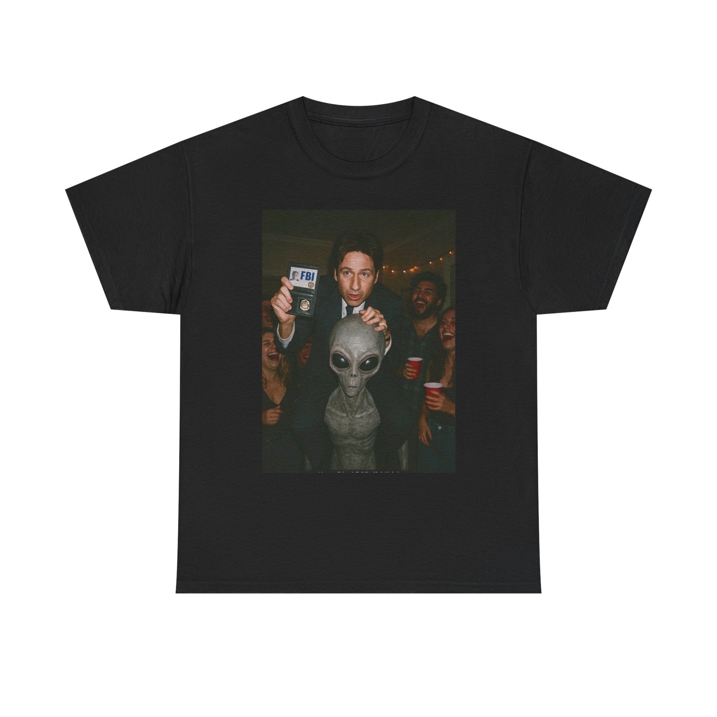X Files Funny Alien Graphic T Shirt Unisex Heavy Cotton Tee