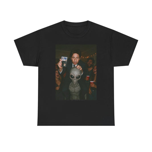 X Files Funny Alien Graphic T Shirt Unisex Heavy Cotton Tee
