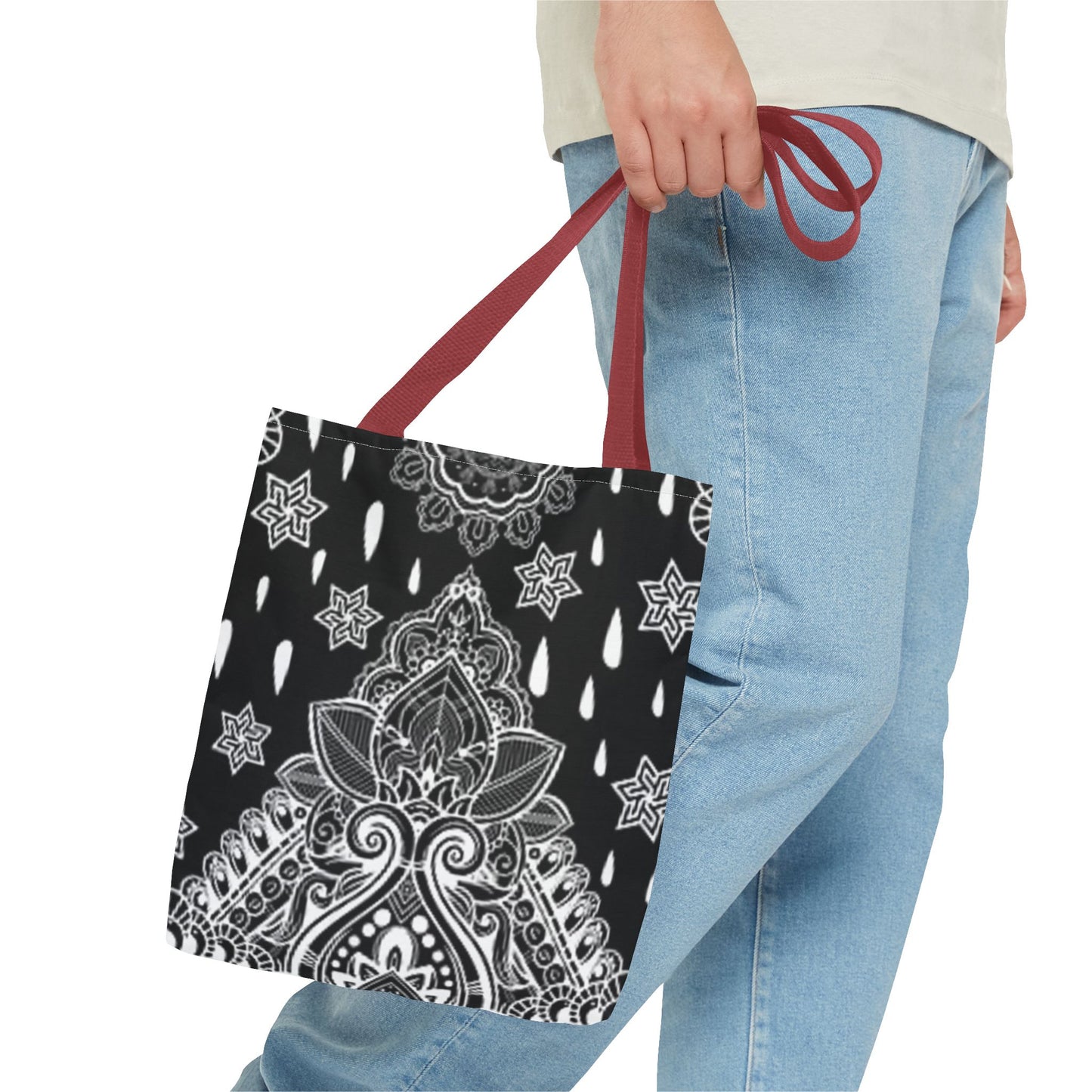 Black And White Paisley Multi Color BRAND NEW MODERN Tote Bag (AOP)