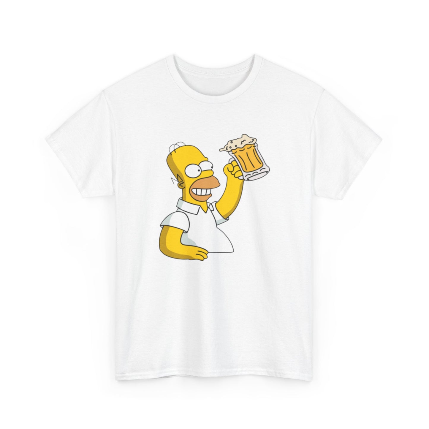 Homer Simpson Beer Graphic T Shirt Retro Funny Duff Unisex Heavy Cotton Tee
