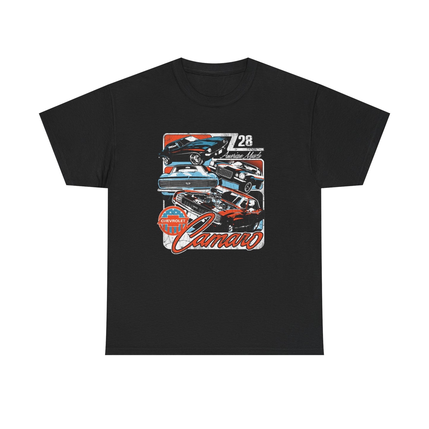 Camaro Vintage Muscle Car Graphic T-Shirt Unisex Heavy Cotton Tee NEW