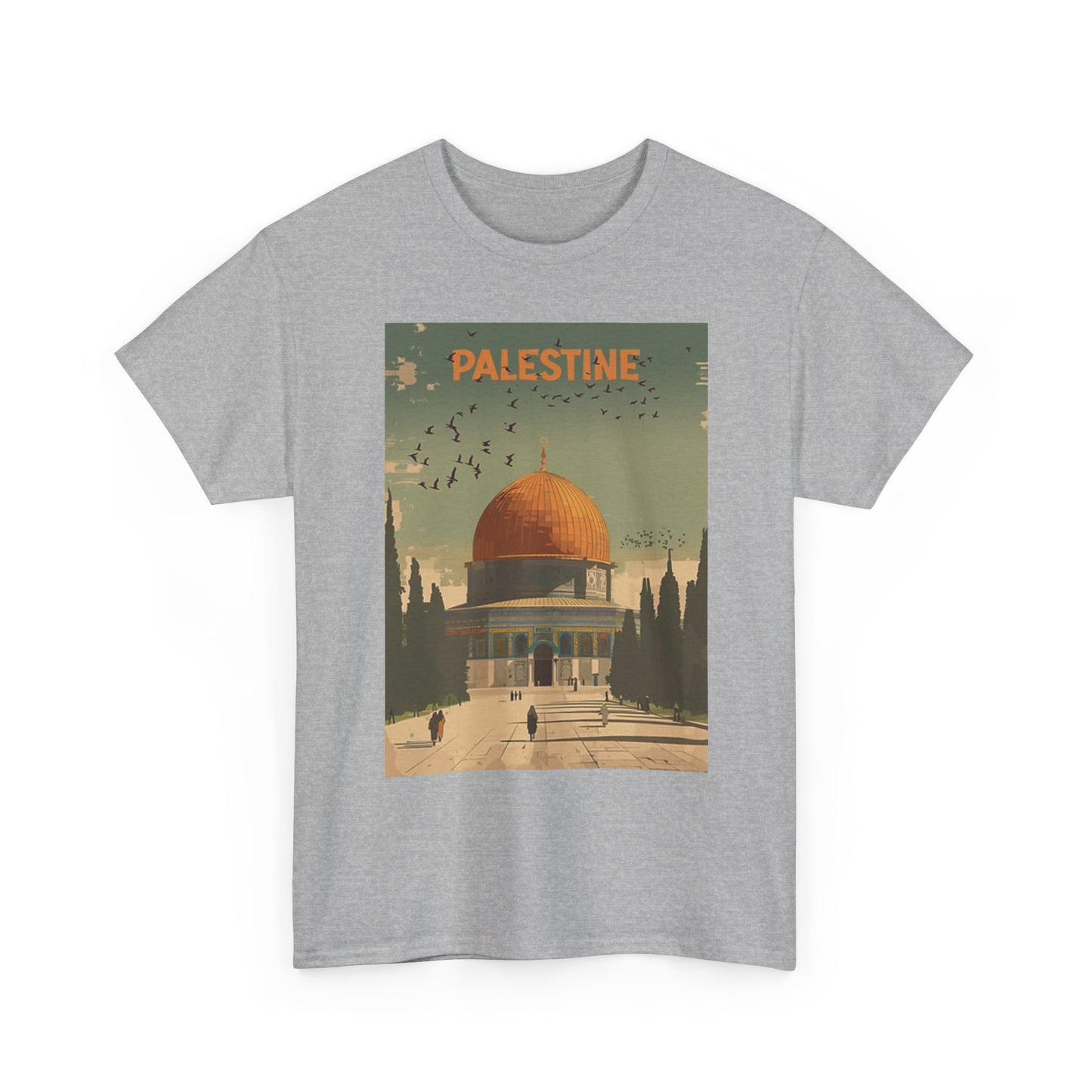 Palestine Graphic T Shirt Retro Art Poster Vintage Unisex Heavy Cotton Tee
