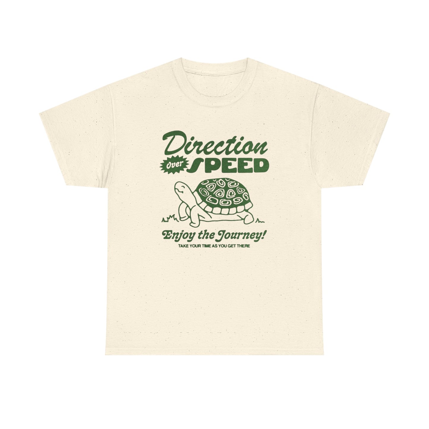 Direction Over Speed Turtle Graphic T Shirt Unisex Heavy Cotton Tee Gift Vintage
