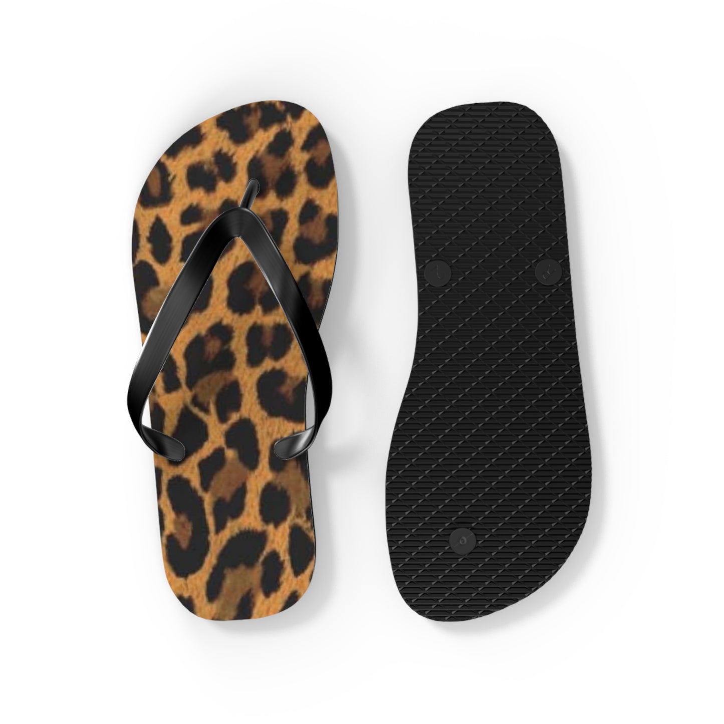 Cheetah Print Beach Sandals, Slides for Summer, Flip Flops, Water Resistant