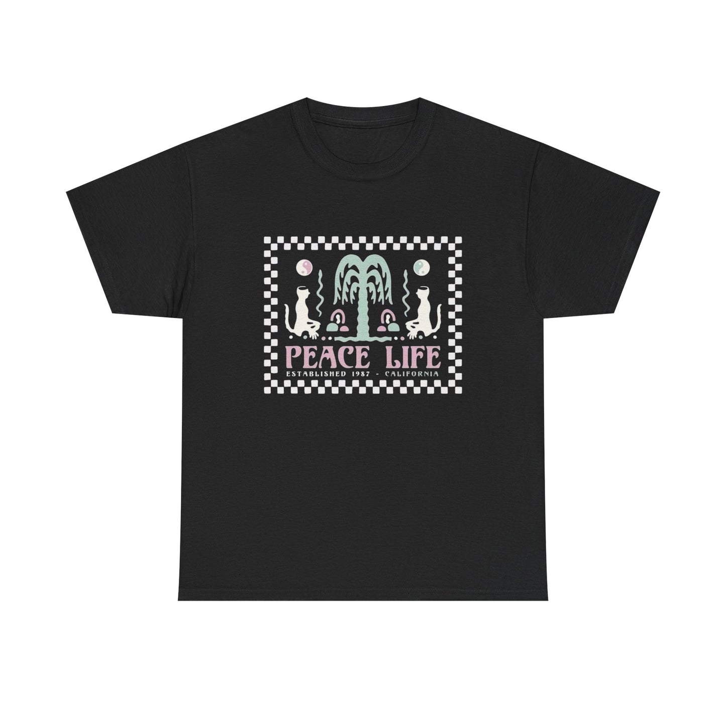 Peace Life Graphic T Shirt NEW Adult Regular Heavy Cotton Tee