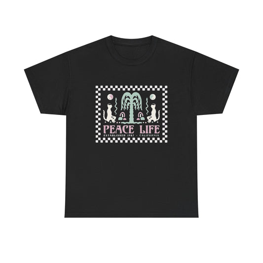 Peace Life Graphic T Shirt NEW Adult Regular Heavy Cotton Tee