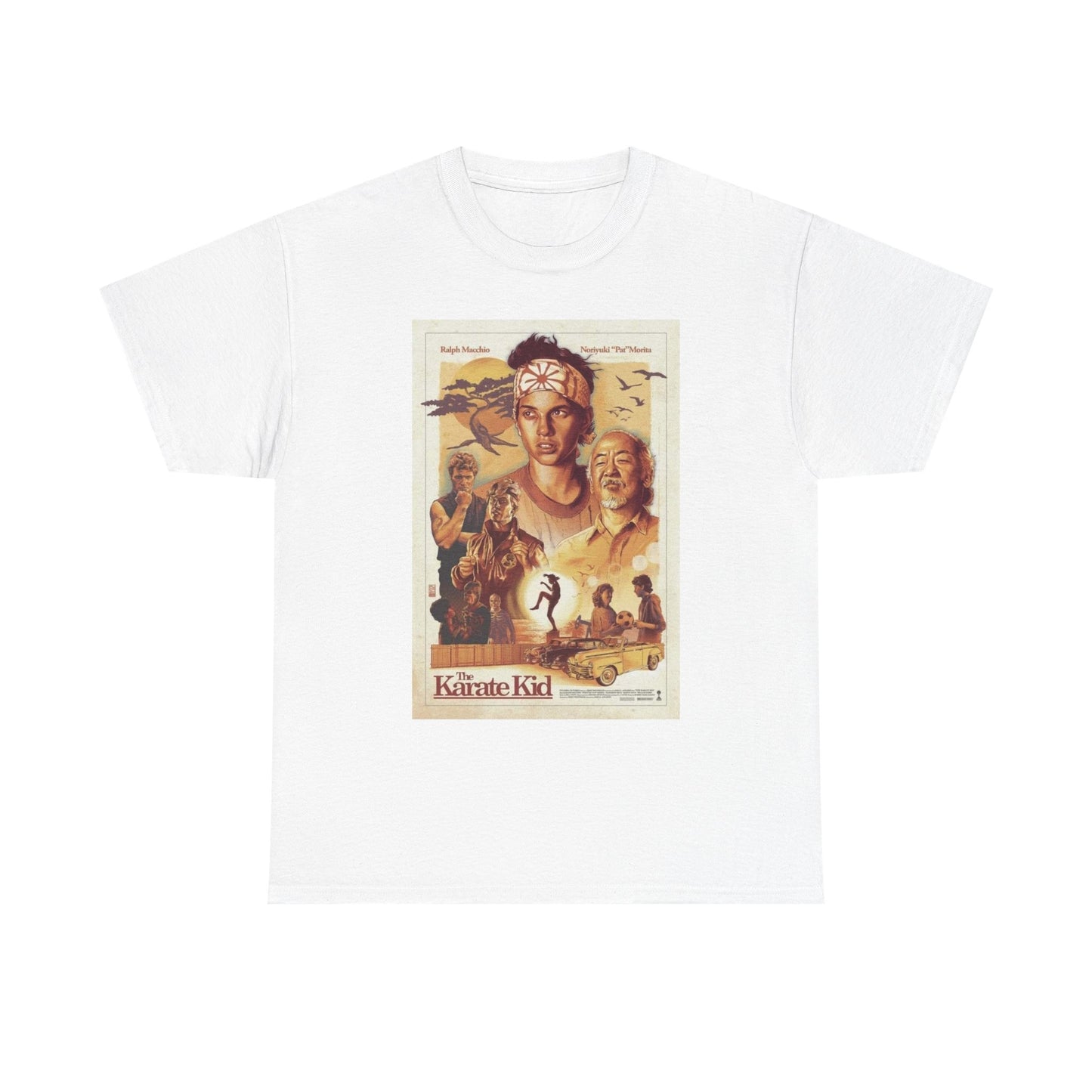 The Karate Kid Graphic T Shirt Vintage Poster Unisex Heavy Cotton Tee