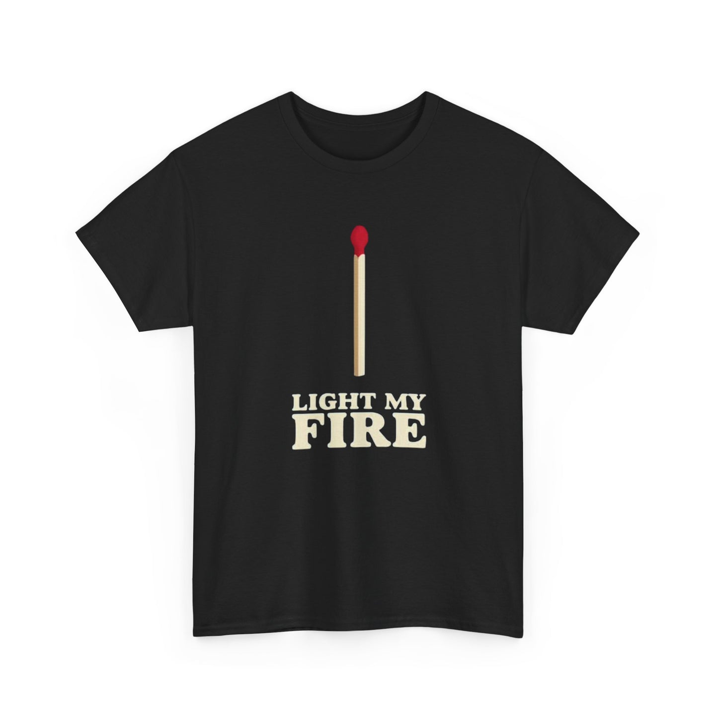 The Doors Tshirt Light My Fire Rock Retro Unisex Heavy Cotton Tee Vintage Funny