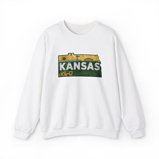 Kansas Farming Sweatshirt Men's Adult Crewneck