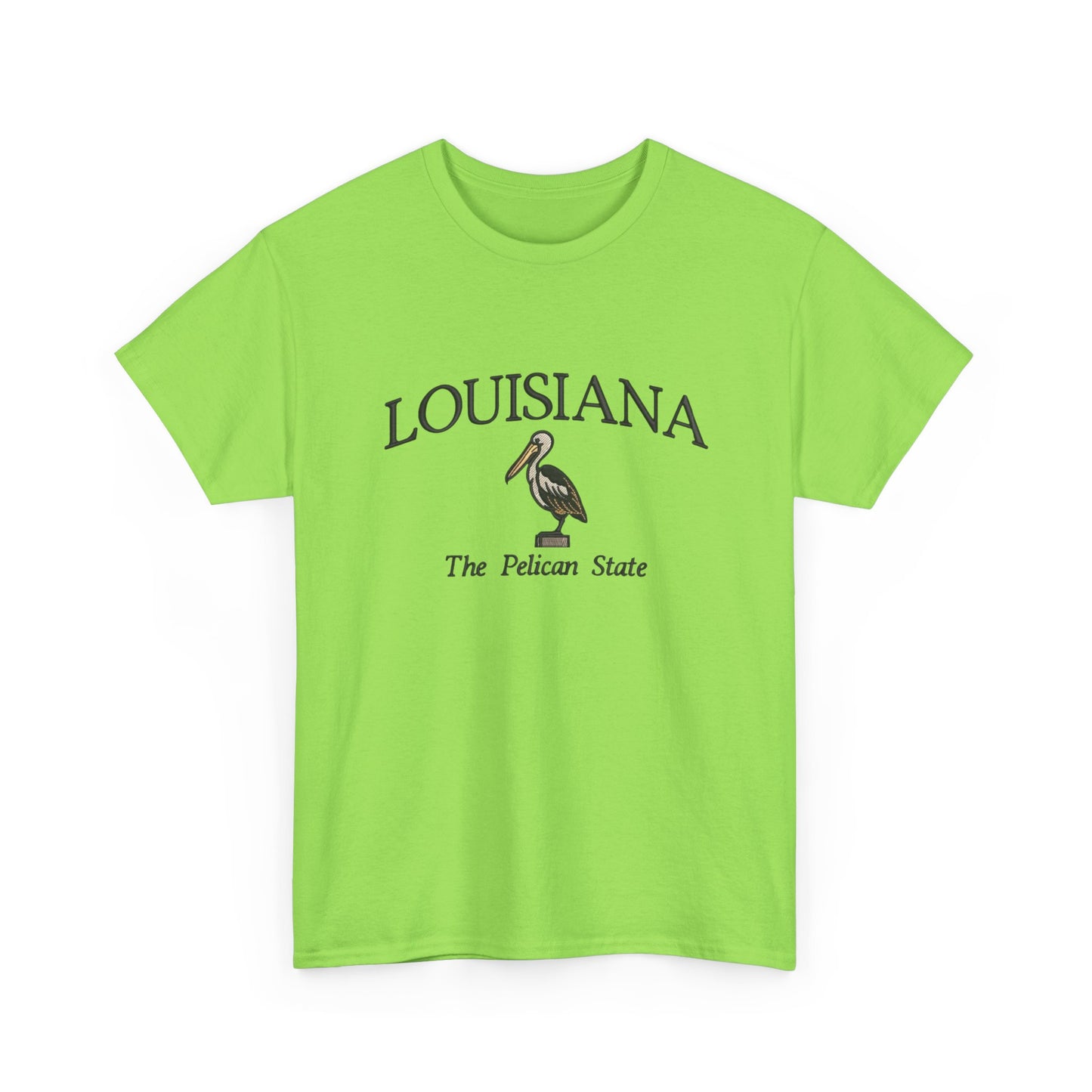 Louisiana The Pelican State Graphic T Shirt NEW Unisex Heavy Cotton Tee