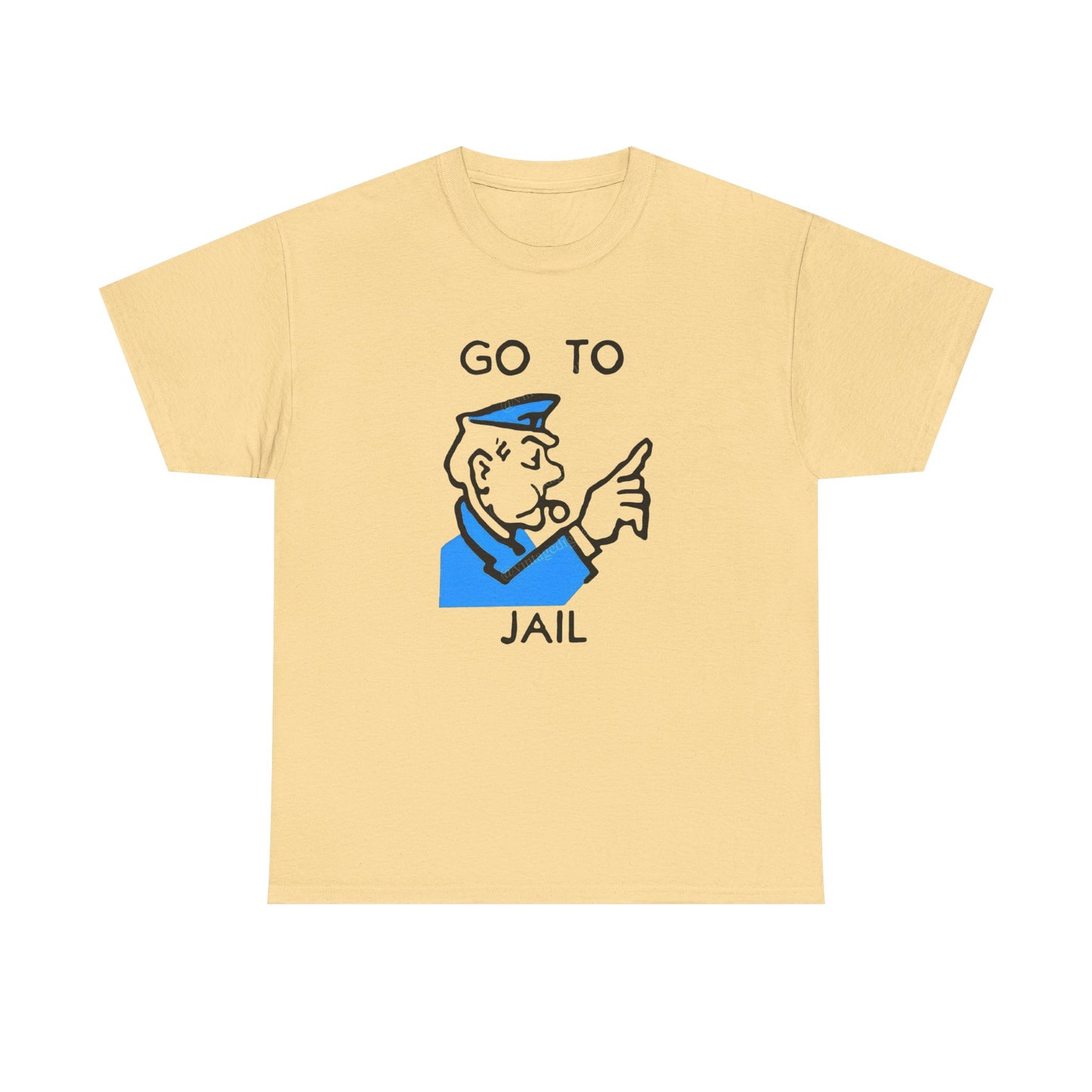 Straight To Jail Game Vintage Graphic T Shirt NEW Unisex Heavy Cotton Tee