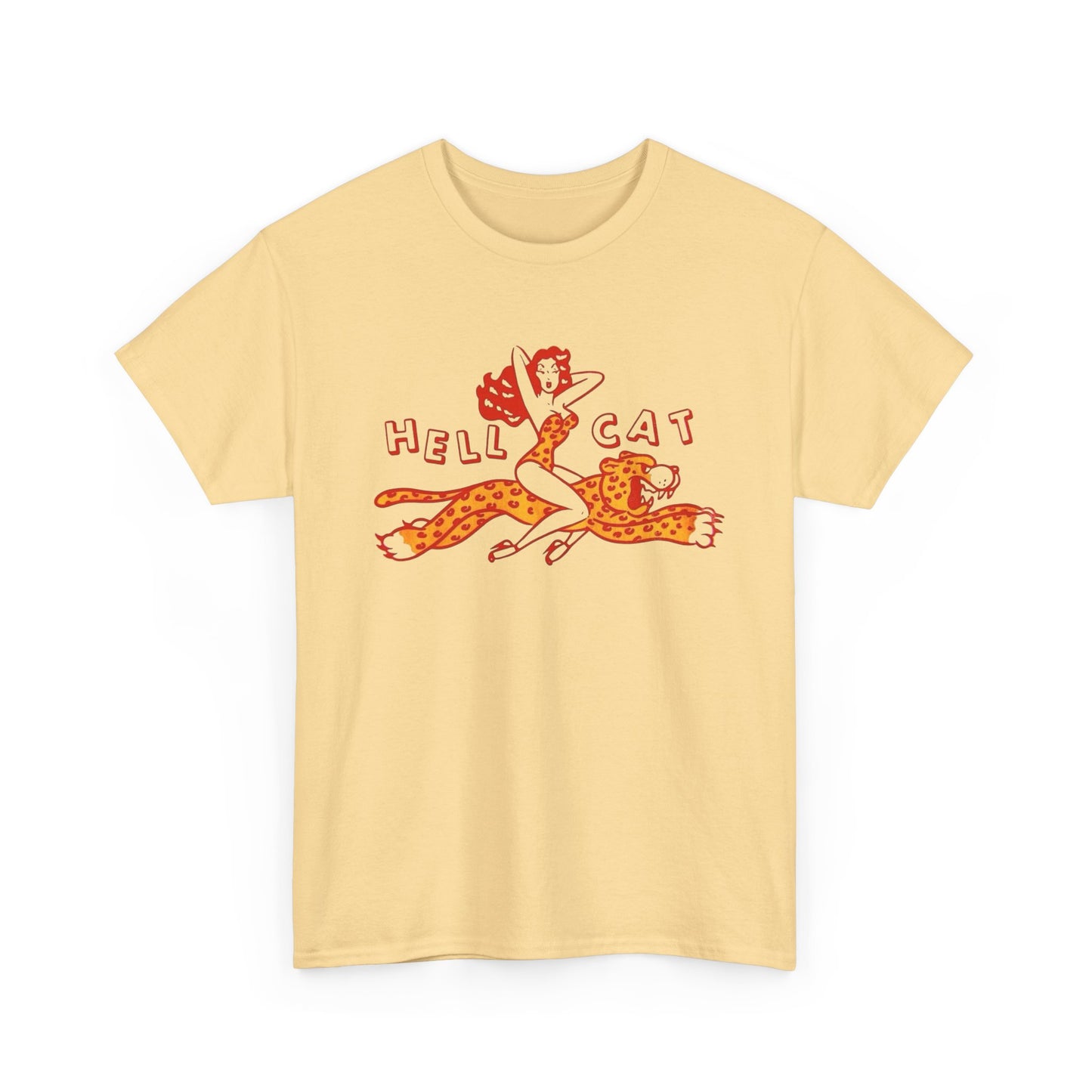 Hellcat Vintage Graphic T Shirt Unisex Heavy Cotton Tee NEW Gift
