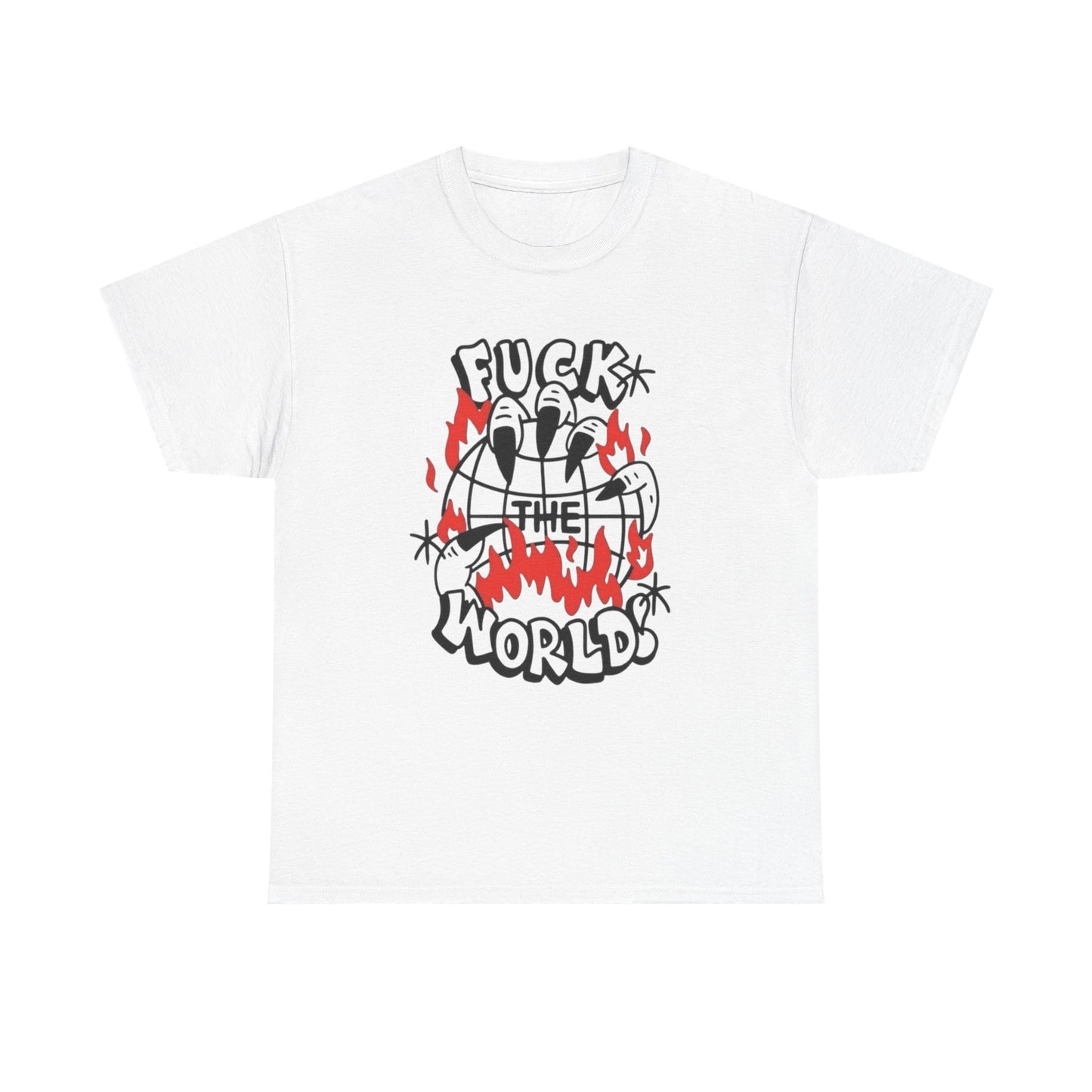 F The World Graphic T Shirt NEW Unisex Heavy Cotton Tee