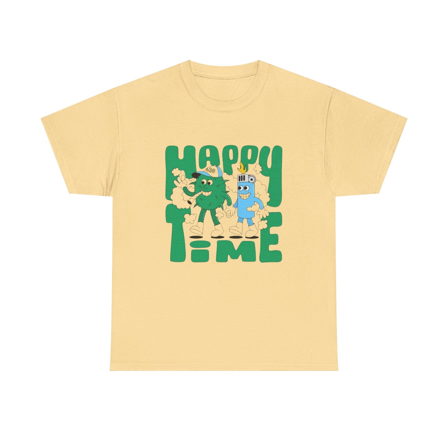 Happy Time Best Buds Graphic T Shirt Unisex Heavy Cotton Tee Gift