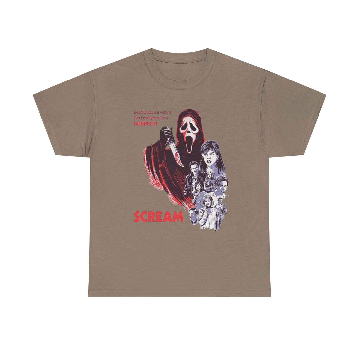 Scream Graphic T Shirt Retro Movie Horror Film Vintage Unisex Heavy Cotton Tee