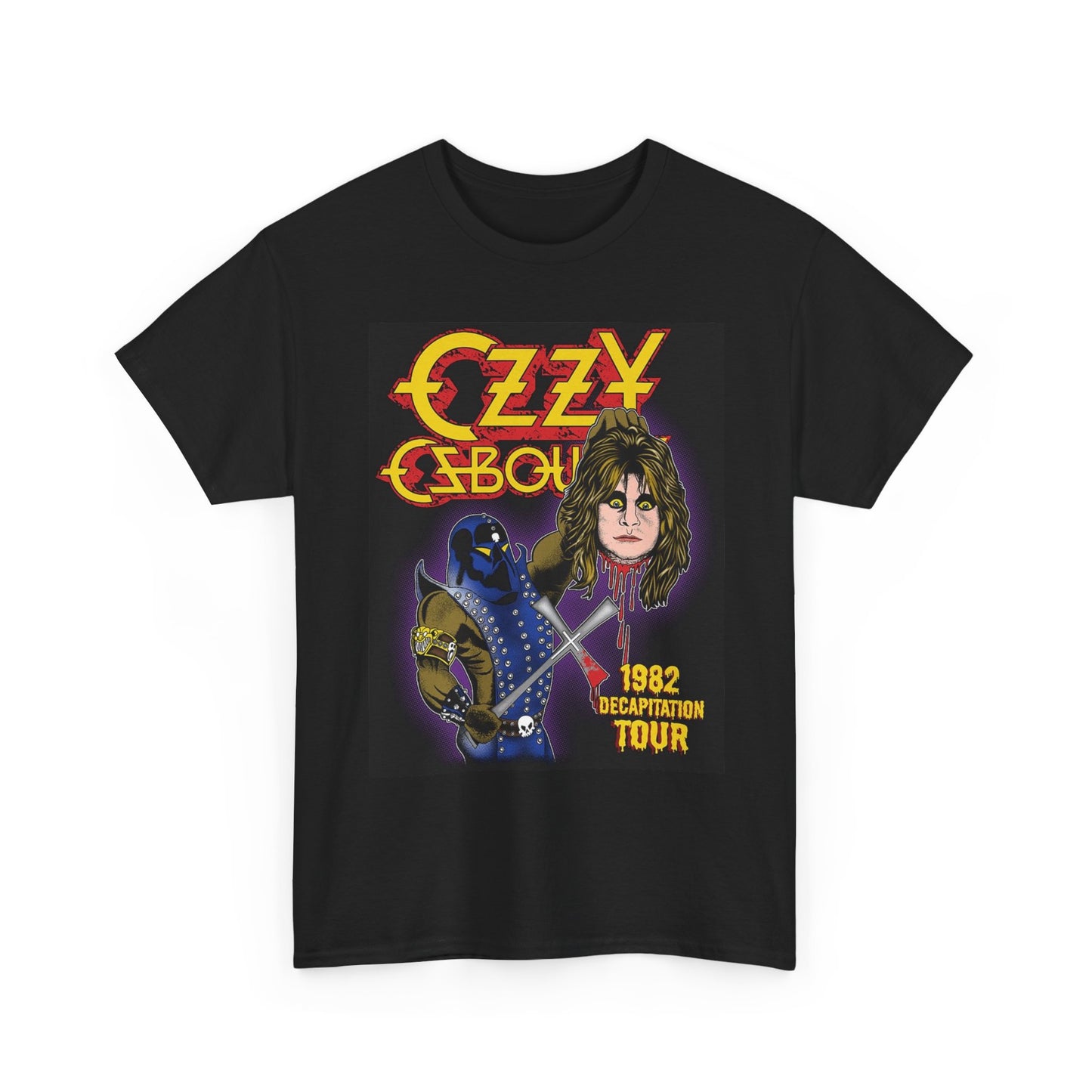 Ozzy Osbourne Graphic T Shirt Vintage Rock Tour Unisex Heavy Cotton Tee 2