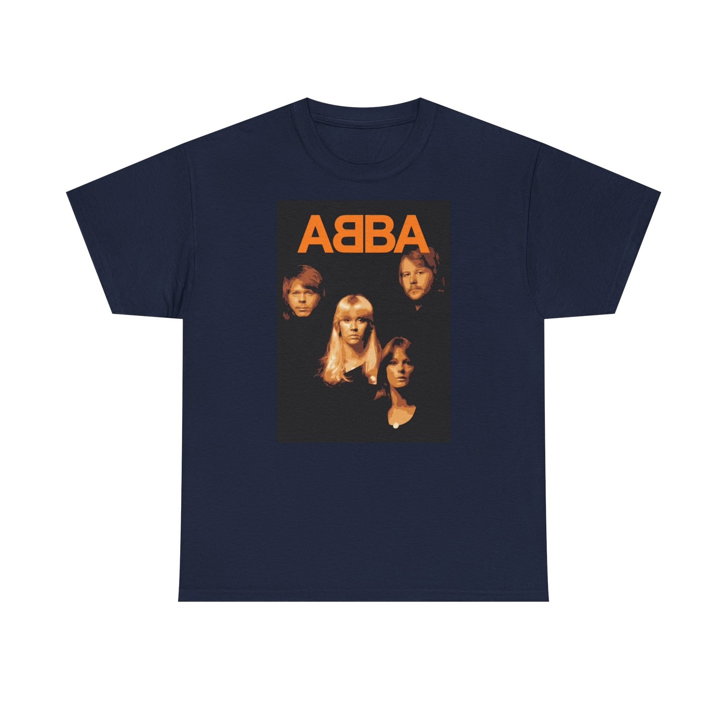 Abba T-shirt vintage retro neon lights classic music Unisex Heavy Cotton Tee