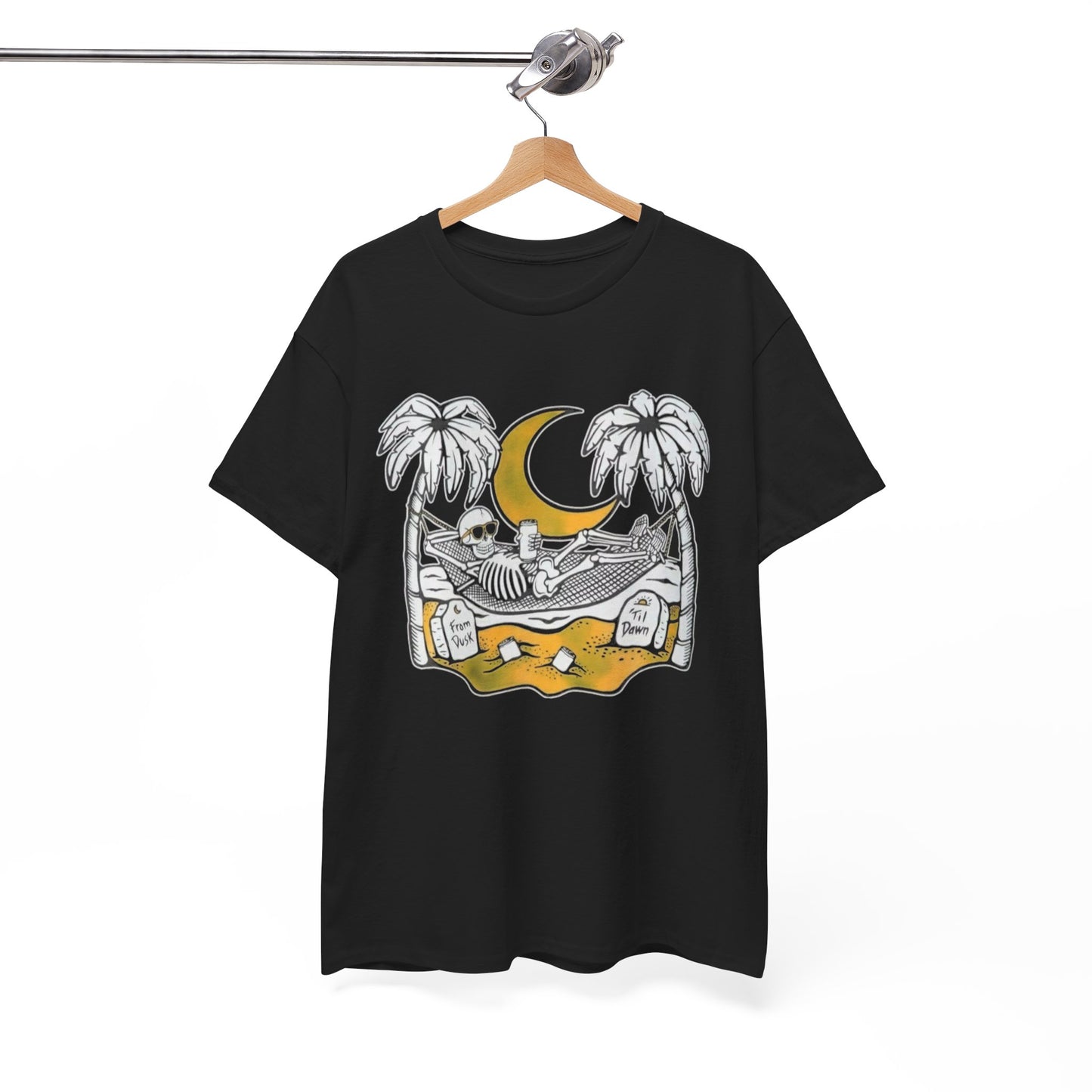 Dusk Till Dawn Beach Life Graphic T Shirt NEW ADULT Unisex Heavy Cotton Tee