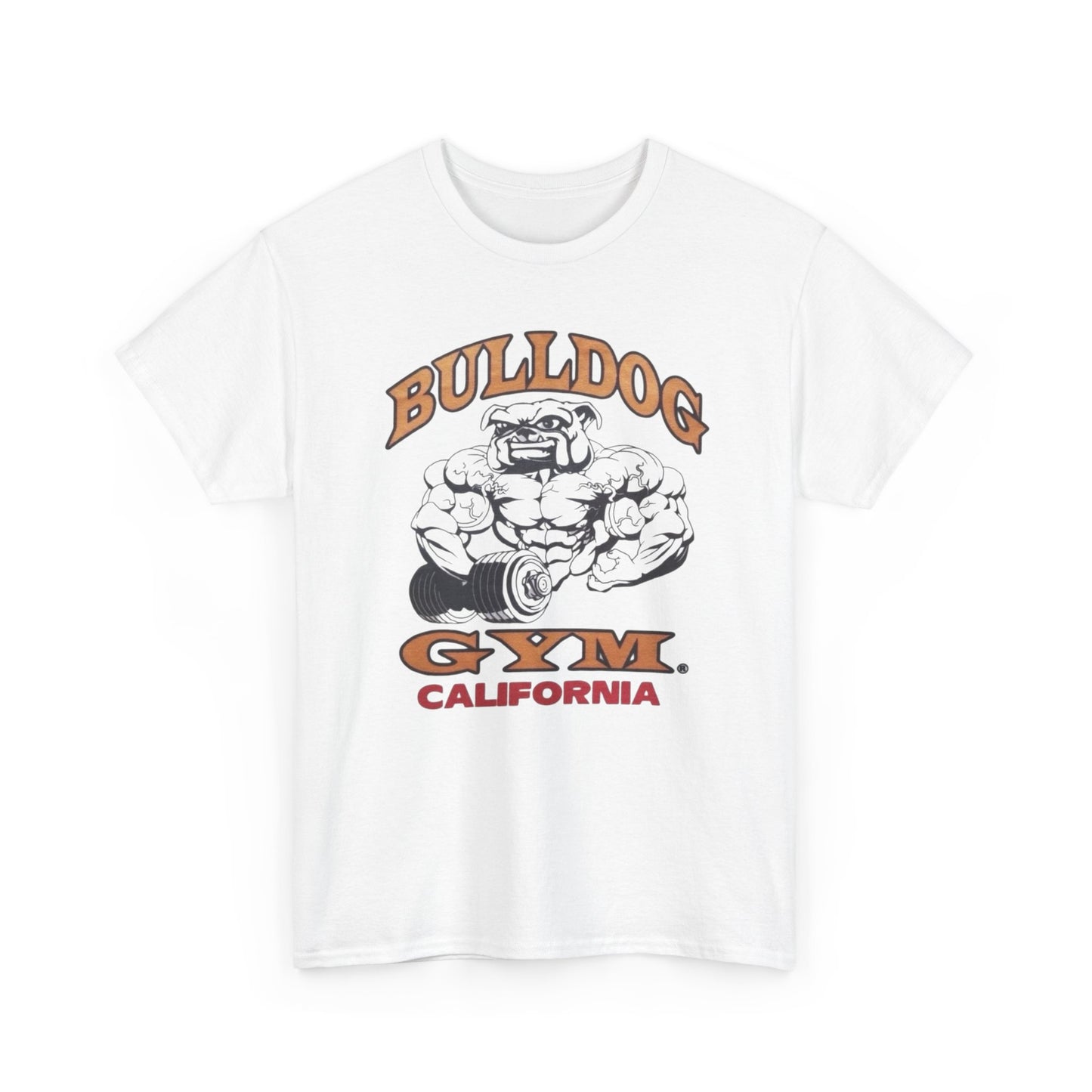 Bulldog Gym California Retro Graphic T Shirt Unisex Heavy Cotton Tee
