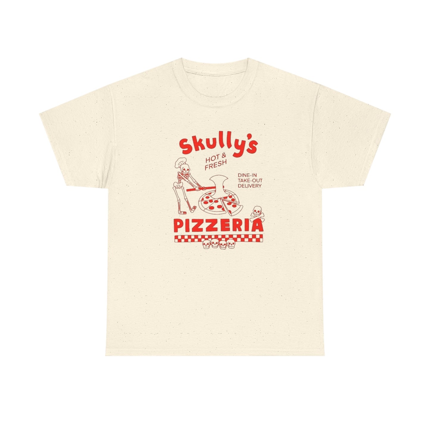 Skullys Pizzeria Graphic T Shirt NEW Heavy Cotton Tee