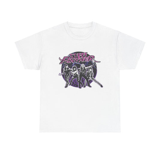 Steel Panther Tshirt Retro Rock Band Merch Metal Unisex Heavy Cotton Tee