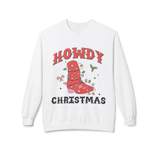 Howdy Christmas Sweater NEW Unisex Fleece Crewneck Sweatshirt