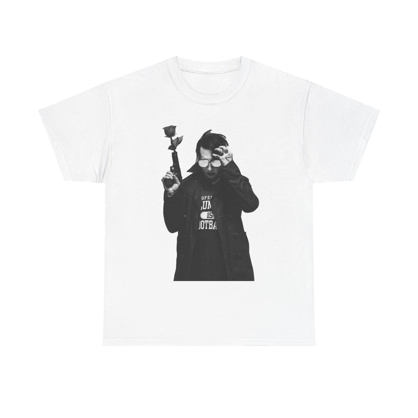 Marilyn Manson T-shirt banksy art rock retro Unisex Heavy Cotton Tee