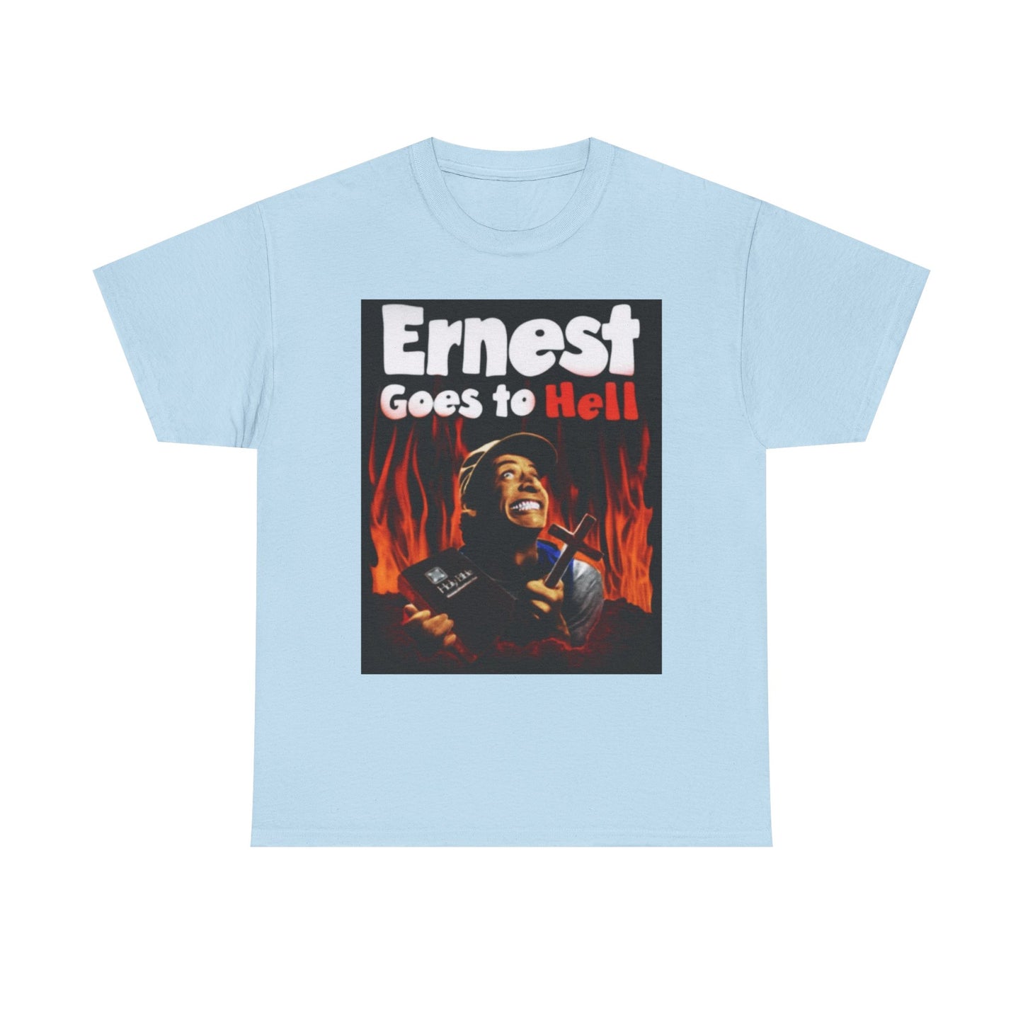 Ernest Goes To Hell Graphic T Shirt Funny Vintage Poster Unisex Heavy Cotton Tee