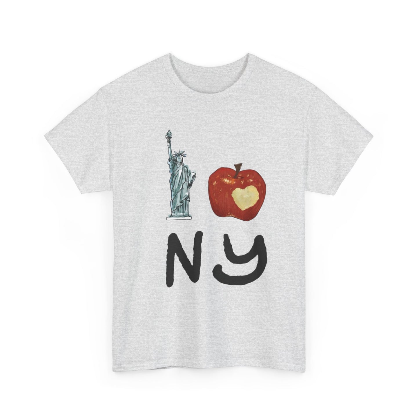 Big Apple I Love New York Classic Graphic T Shirt Unisex NEW Heavy Cotton Tee