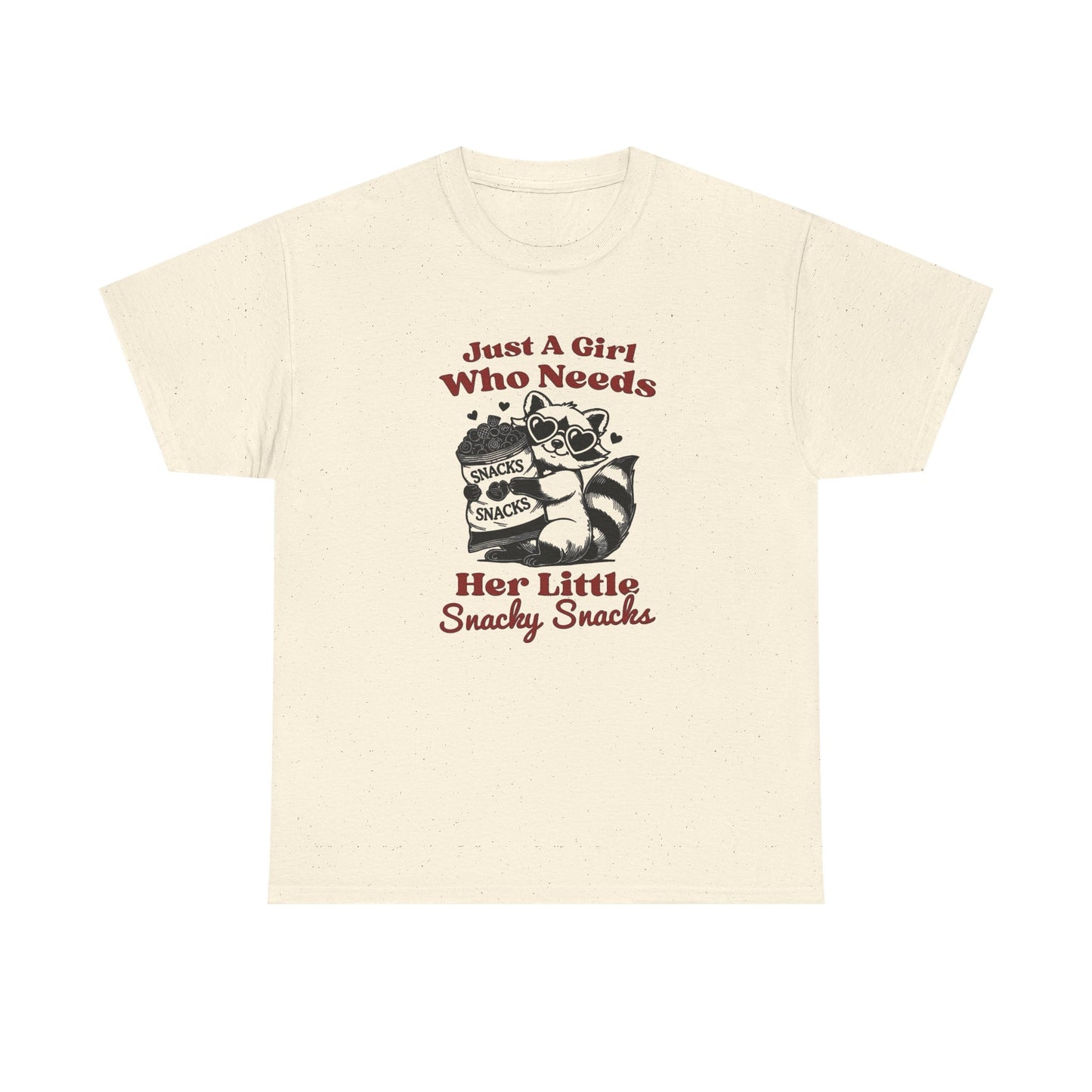 Just A Girl Who Loves Her Snacks Graphic T Shirt NEW Vintage Unisex Heavy Cotton