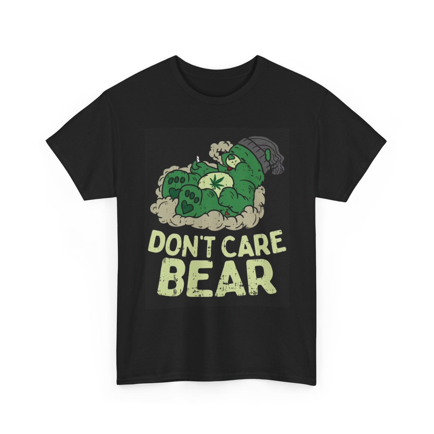 Don't Care Bear Tshirt weed Comfy Graphic Jerry Garica Unisex Heavy Cotton Tee
