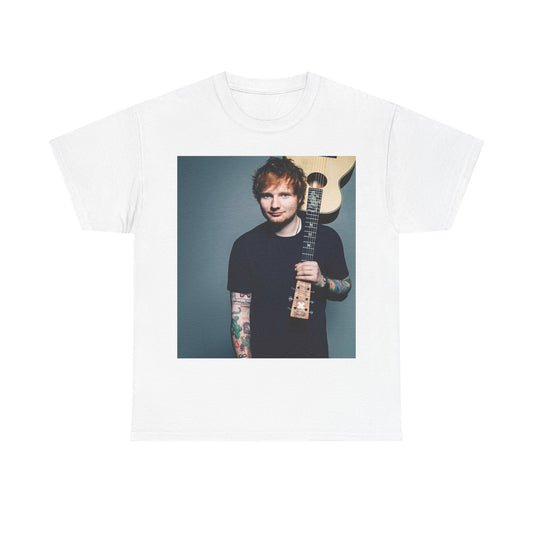 Ed Sheeran Tshirt Guitar Pop Uk London Graphic Music Unisex Heavy Cotton Tee f