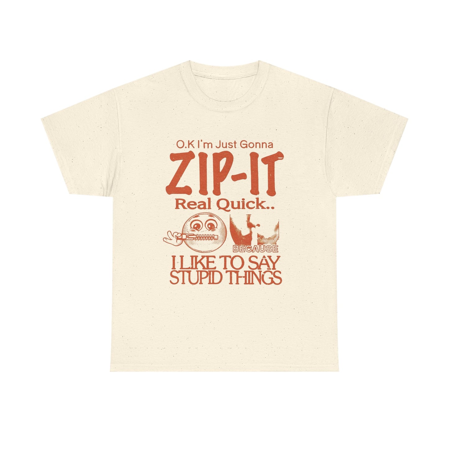 Zip It Real Quick Funny Graphic T Shirt Unisex Gift New AMERICAN VINTAGE