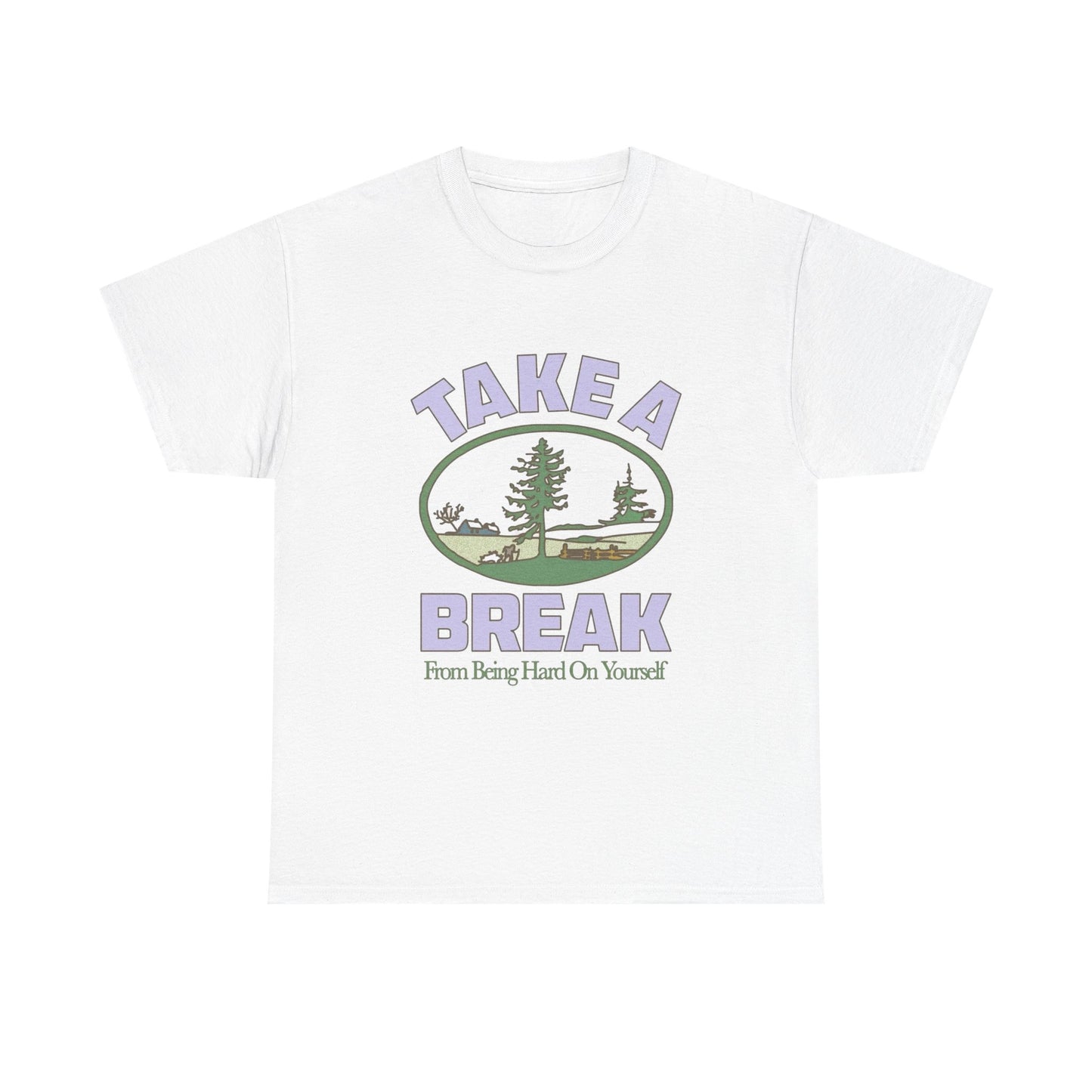 Nature Calls Take A Break Graphic T Shirt Heavy Cotton Tee NEW ADULT UNISEX