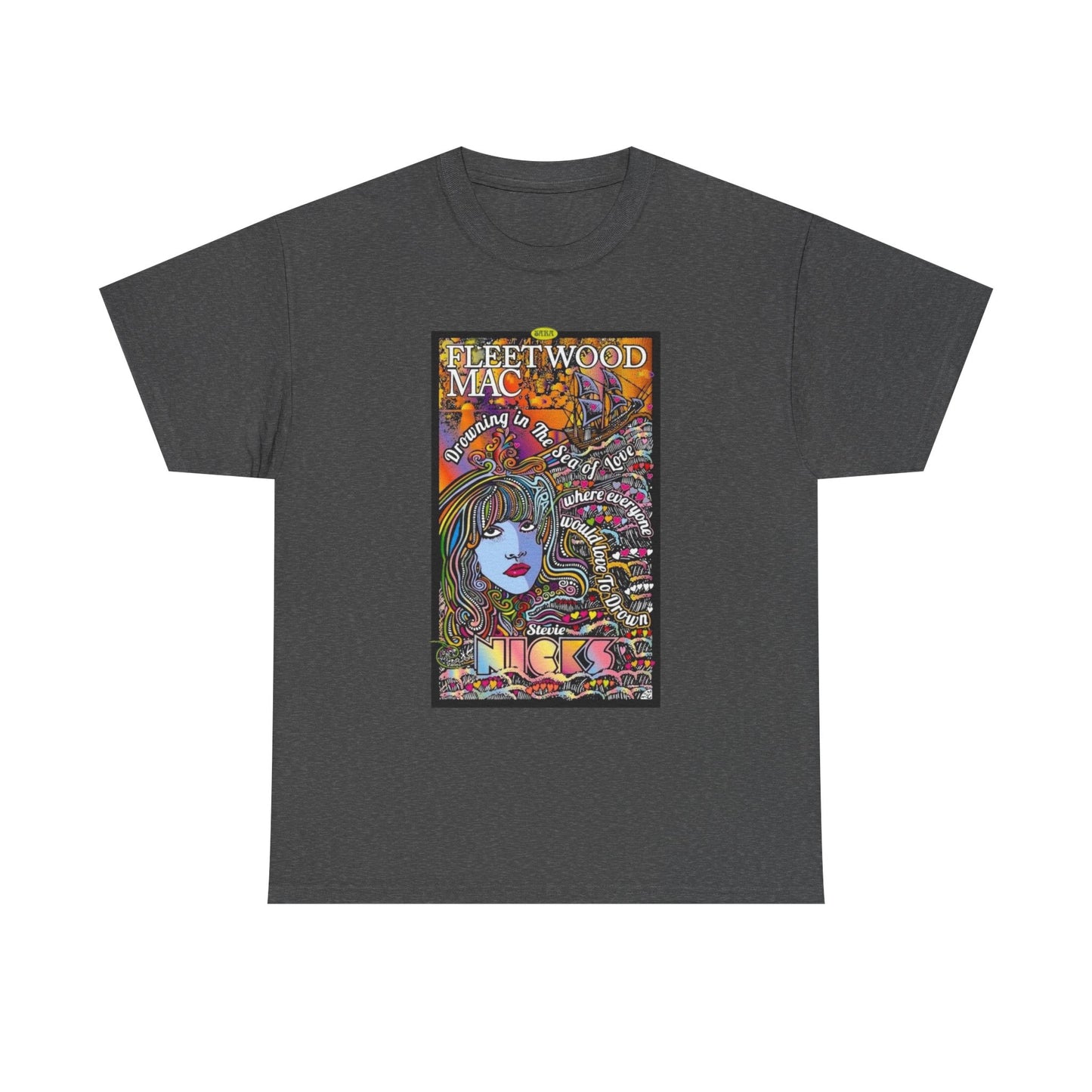 Fleetwood Mac T-shirt graphic vintage art 70s Unisex Heavy Cotton Tee
