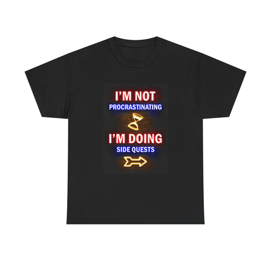 I'm Not Procrastinating Funny Tshirt Gaming Graphic Gamer Unisex Heavy Cotton