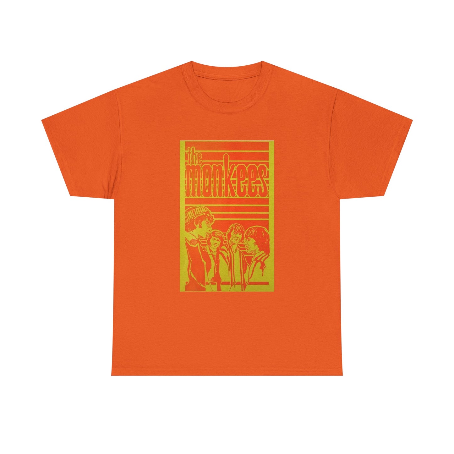 The Monkees Tshirt Vintage Poster Rock 70s Retro Graphic Unisex Heavy Cotton Tee