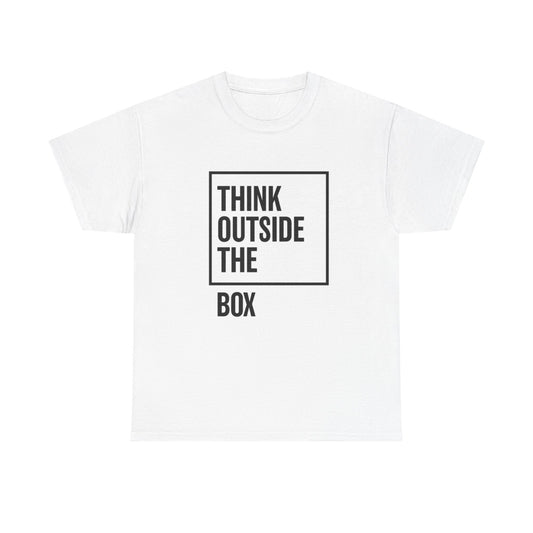 Think Outside The Box Motivation Graphic T Shirt Unisex Heavy Cotton Tee