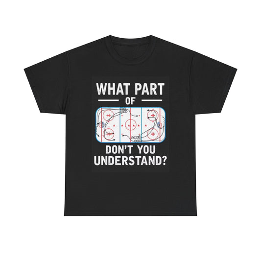 Funny Hockey Graphic T Shirt Sports Coaching Unisex Heavy Cotton Tee
