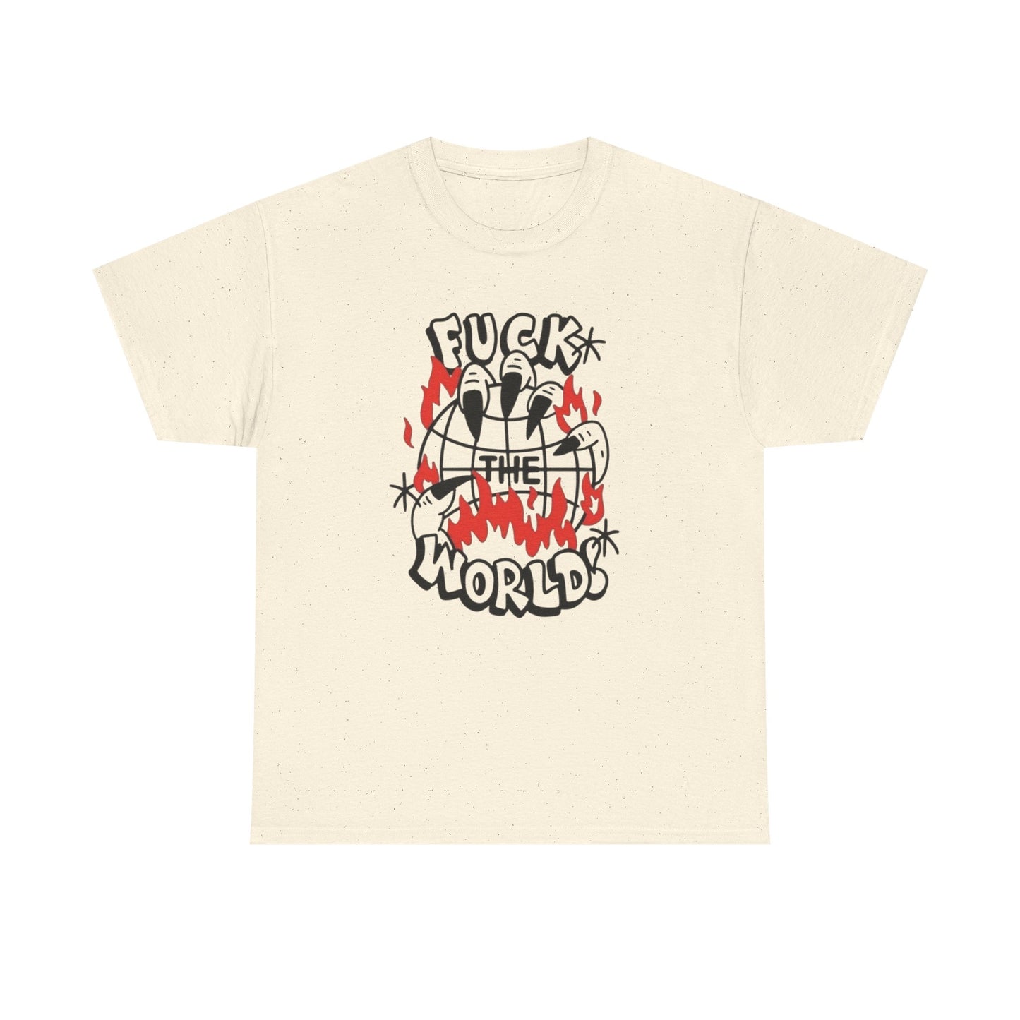 F The World Graphic T-Shirt Unisex Heavy Cotton Tee Gift NEW