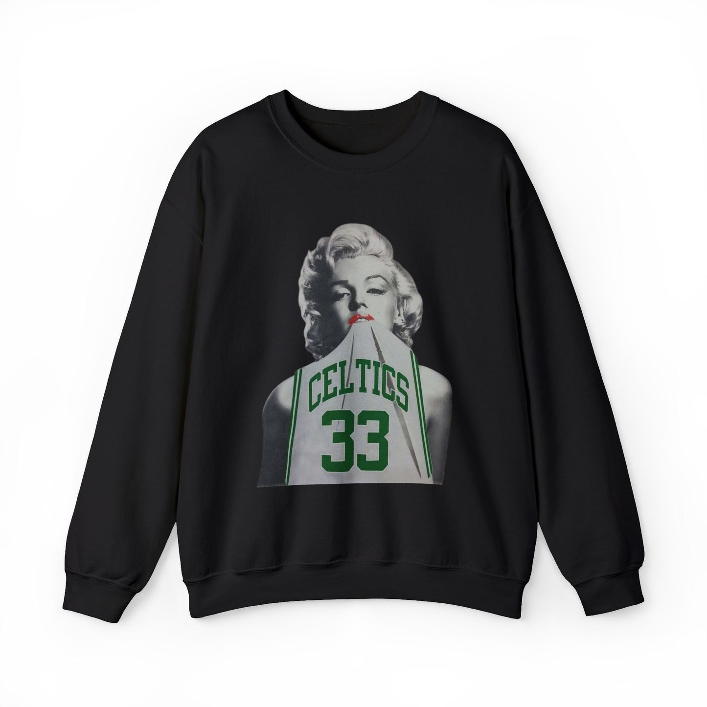 Marilyn Monroe Larry Bird Adult Crewneck Sweatshirt