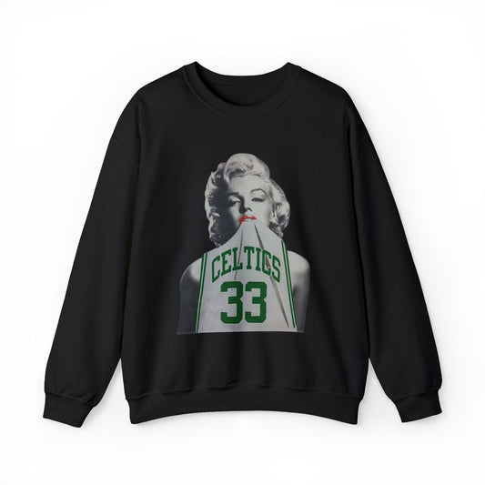 Marilyn Monroe Larry Bird Adult Crewneck Sweatshirt