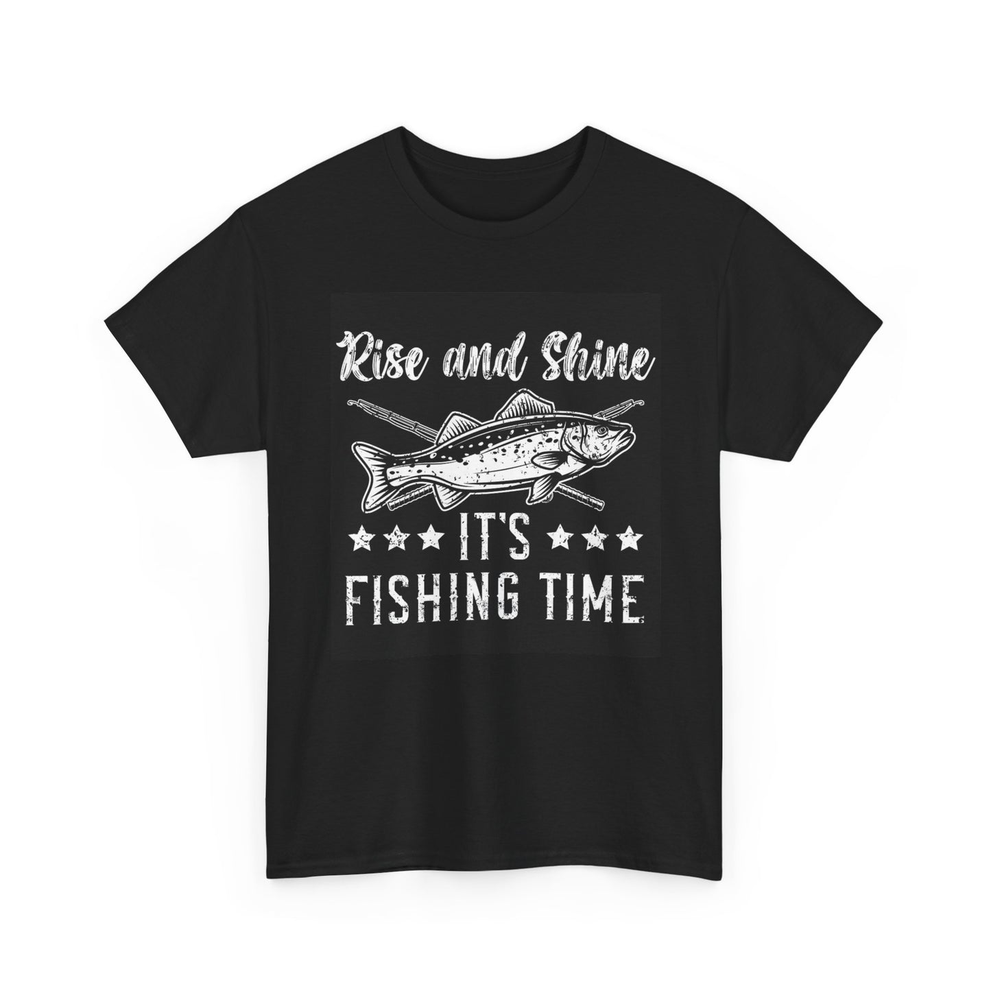 Its Fishing Time Graphic T Shirt Funny Unisex Heavy Cotton Tee