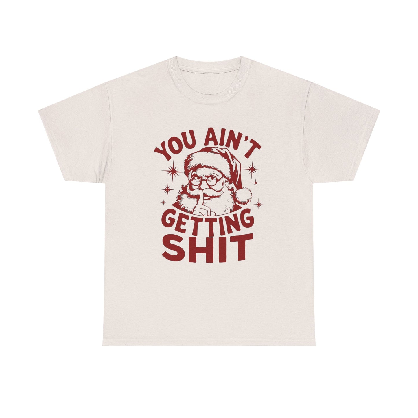 Santa Christmas Gifts Funny Jokes Graphic T Shirt Unisex Heavy Cotton Tee