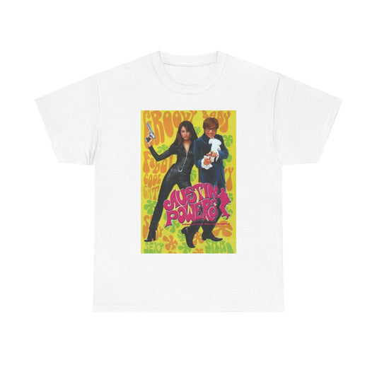 Austin Powers Groovy Baby Shirt Vintage Poster Unisex Heavy Cotton Tee